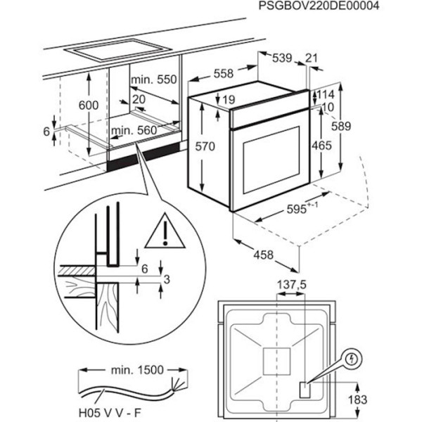 Vgradna pečica Electrolux EOF5H40BX, SurroundCook