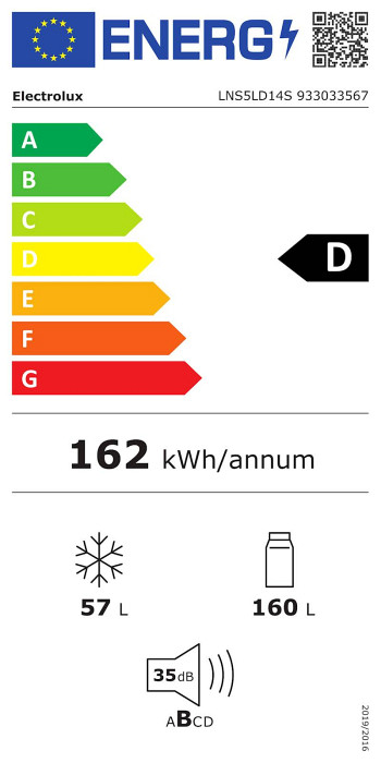 Vgradni komb. hladilnik Electrolux LNS5LD14S, Low Frost, 144,1 cm