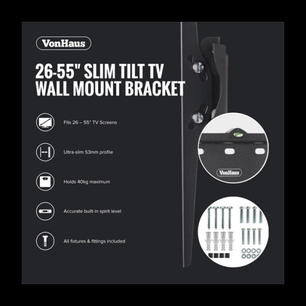 VonHaus 26-55 nagibni TV stenski nosilec do 40kg