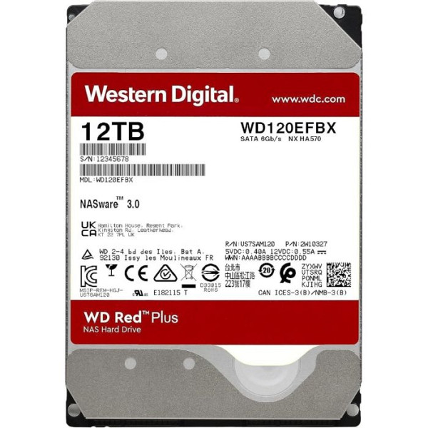 WD 12TB Red Plus 3,5