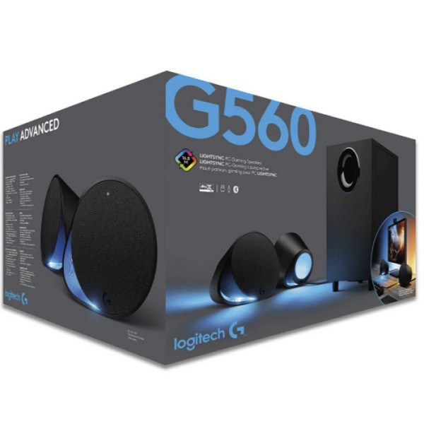 LOGITECH G560 LIGHTSYNC Gaming Speakers 2.1 - BLACK - USB