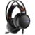 CANYON INTERCEPTOR GH-8A, Gaming headset 3.5mm jack plus USB connector for LED backlight, adjustable microphone and volume control, with 2in1 3.5mm adapter, cable 2M, Black and Orange, 0.36kg