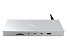 Priključna postaja USB-C Razer USB 4 Dock Mercury, 14 v 1, 5xUSB-A, 3xUSB-C, HDMI, DP,  RJ45, AUX, mSD/SD, srebrna
