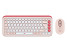 Tipkovnica in miška Logitech POP Icon Combo, Bluetooth, roza, SLO g.